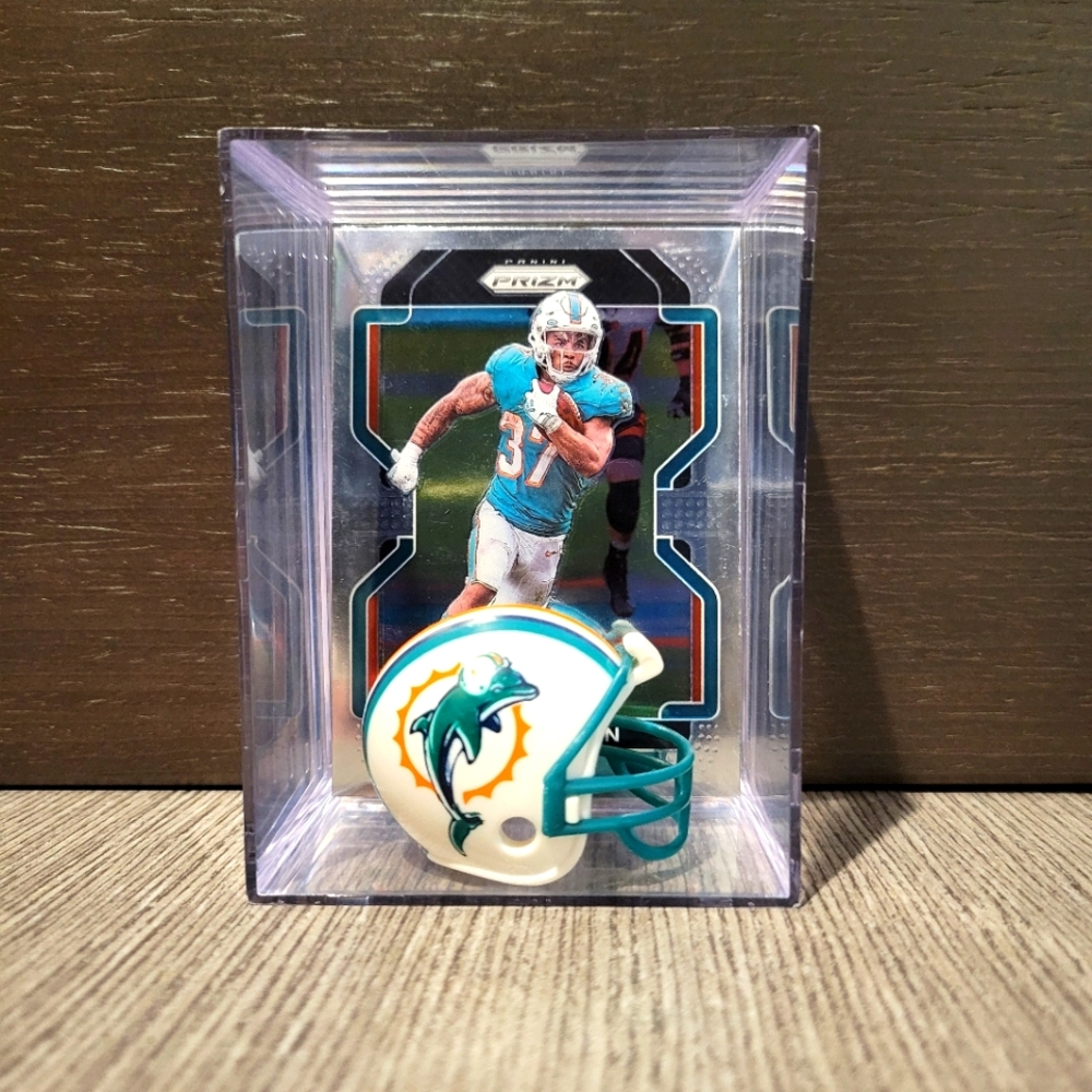 Myles Gaskin Miami Dolphins Mini Helmet Football Sports Box